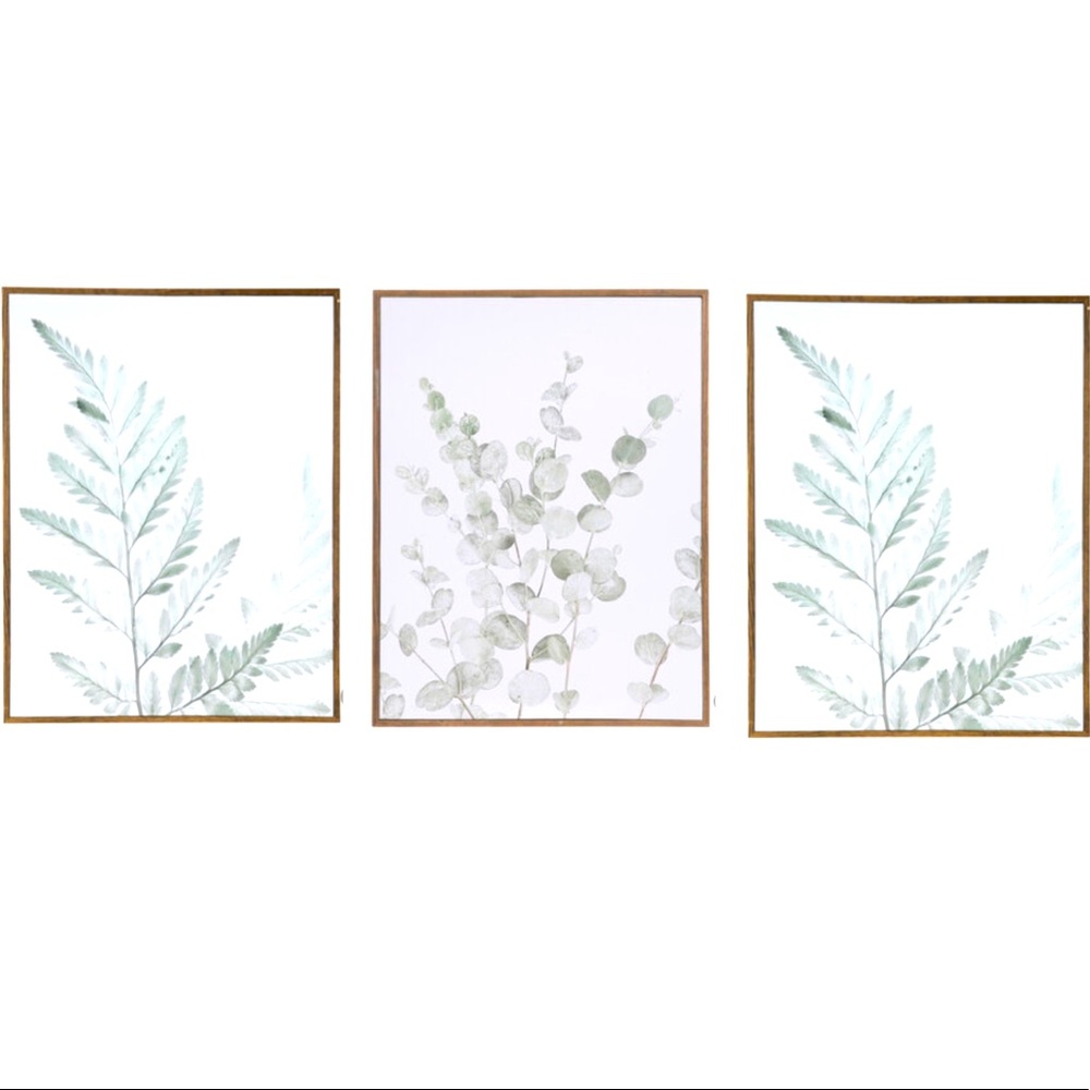Set of three plant art decor🌿